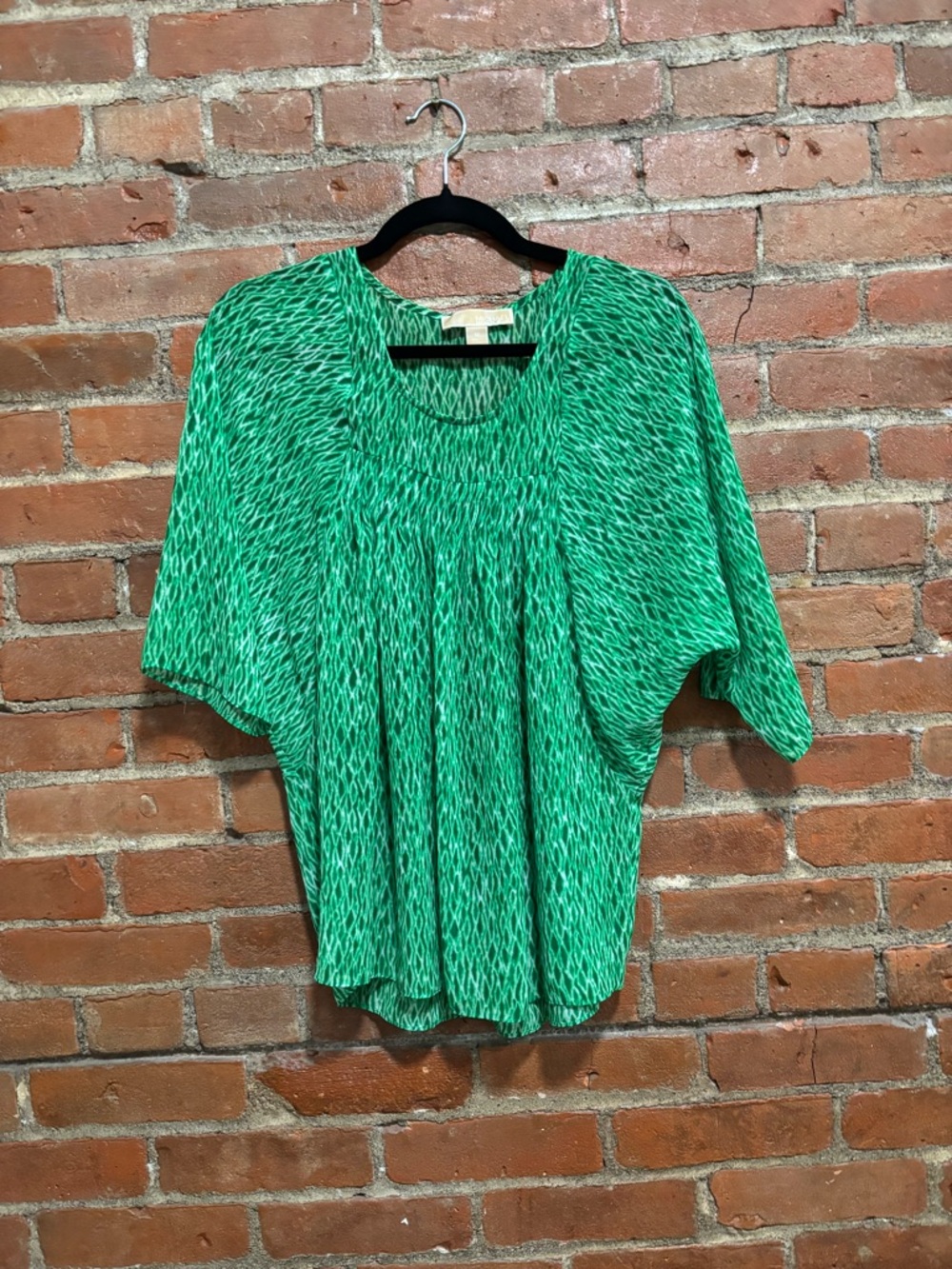 Michael Michael Kors Green Printed Blouse